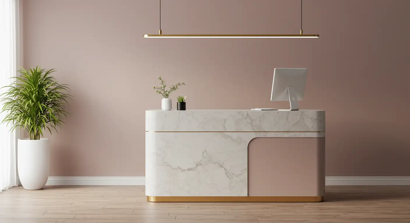 Kemewahan Modern dengan Sentuhan Marmer dan Aksen Rose Gold yang Elegan