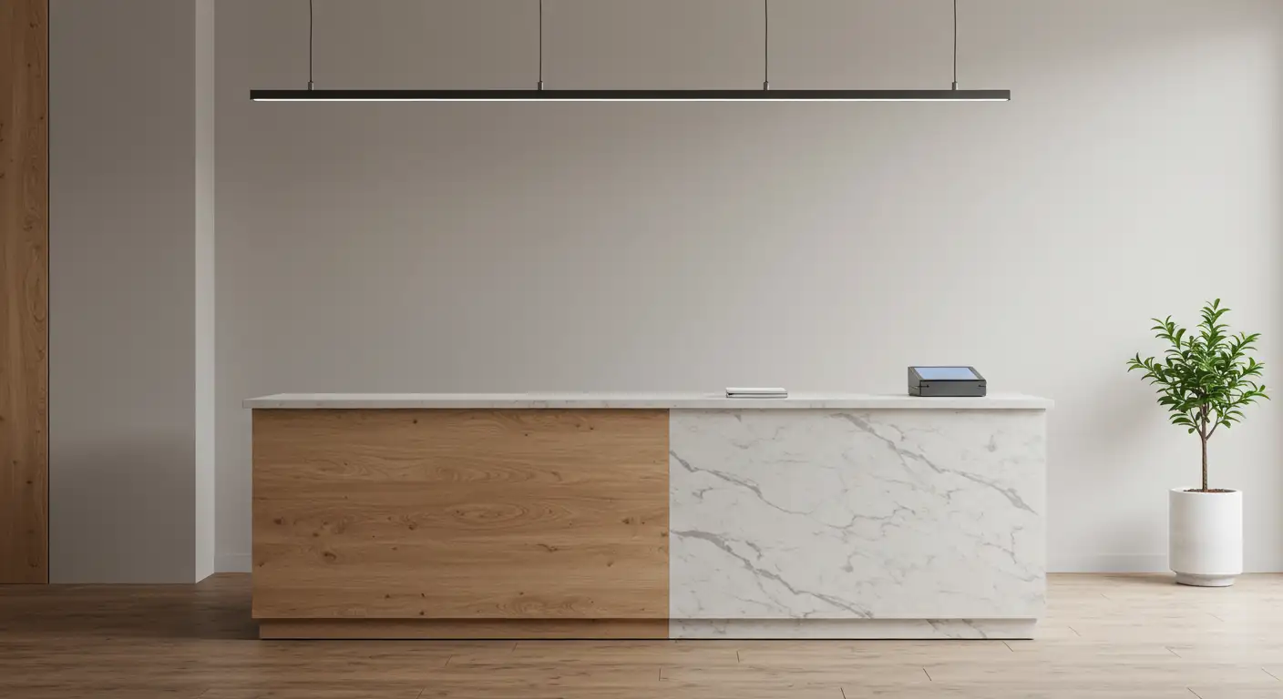 Sentuhan Modern Kontemporer: Mix Material Marmer dan Kayu yang Berkelas