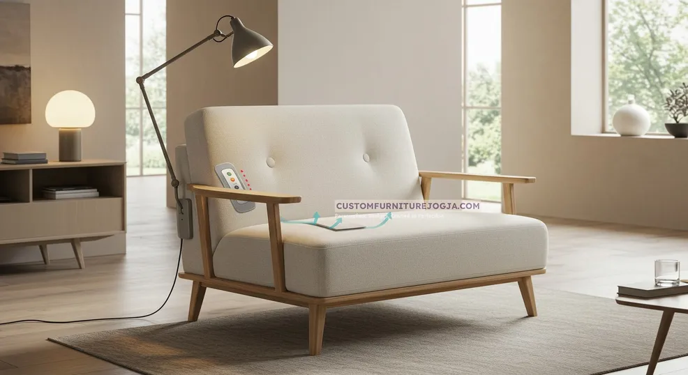 Jasa pembuatan single sofa custom berkualitas di Jogja