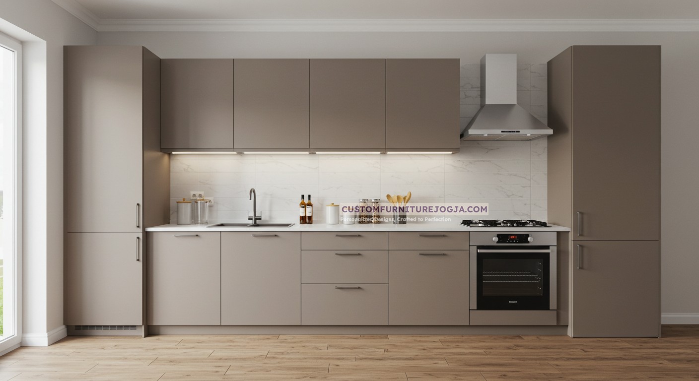 Jasa pembuatan kitchen set besar custom berkualitas di Jogja