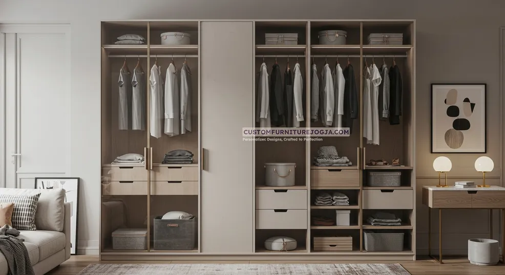 Jasa pembuatan lemari besar custom berkualitas di Jogja