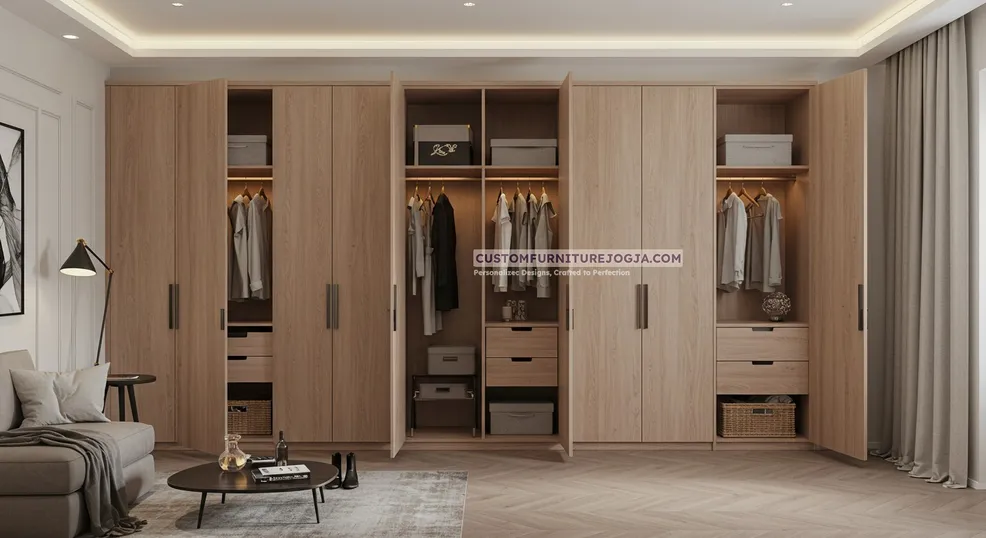Jasa pembuatan lemari dinding custom berkualitas di Jogja