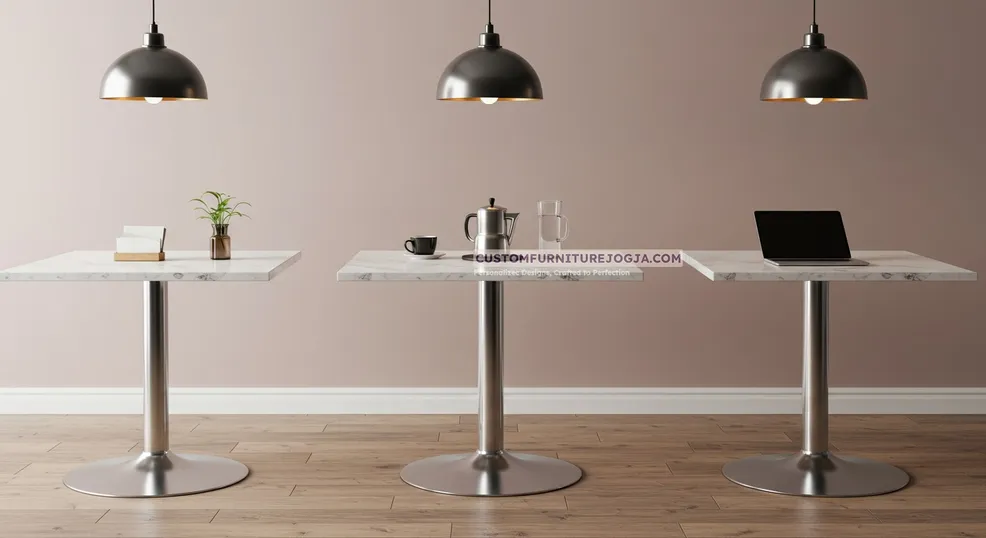 Jasa pembuatan meja cafe custom berkualitas di Jogja