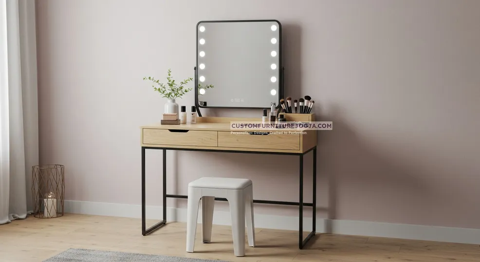 Jasa pembuatan meja rias custom berkualitas di Jogja